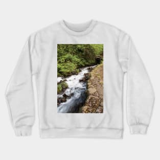 Wahkeena Falls - 3 © Crewneck Sweatshirt